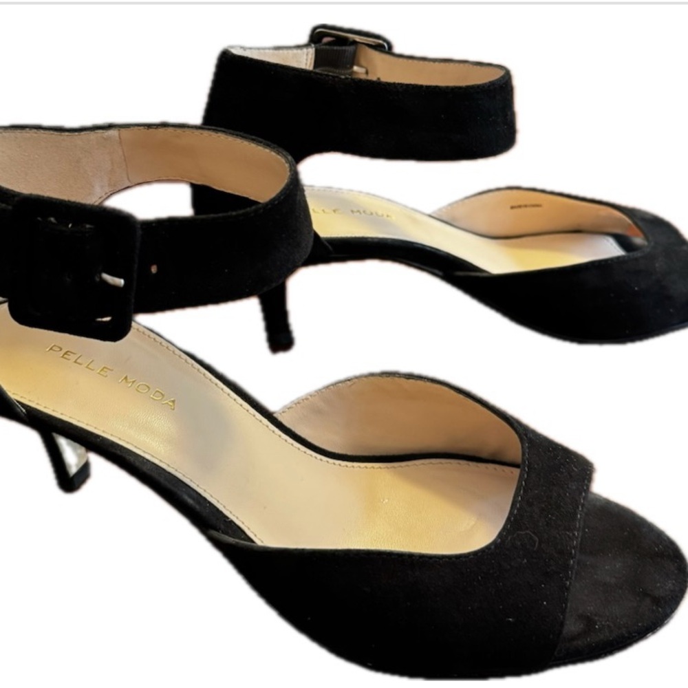 Pelle Moda Black Suede Heels